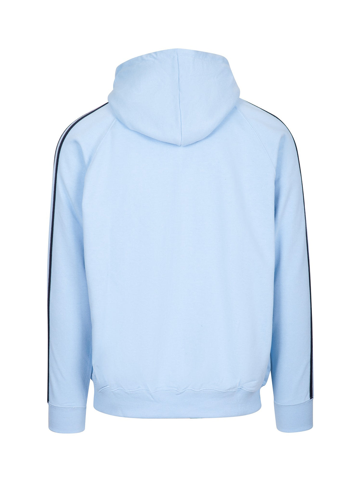 RAMO F600HZ Men’s Unbrushed Stripe Sleeve Hoodie — Sky Blue/Navy back