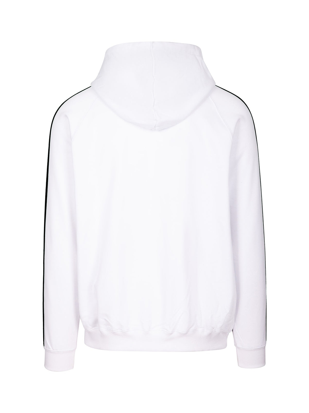 RAMO F600HZ Men’s Unbrushed Stripe Sleeve Hoodie — White/Black back