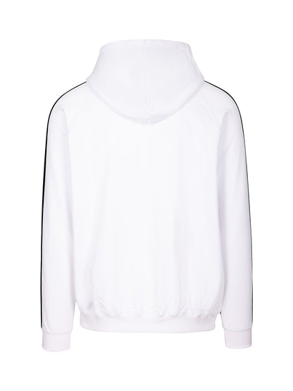 RAMO F600HZ Men’s Unbrushed Stripe Sleeve Hoodie — White/Black back
