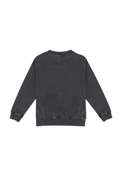 RAMO F800KS Kids’ Stone Wash Sweatshirts — Black back