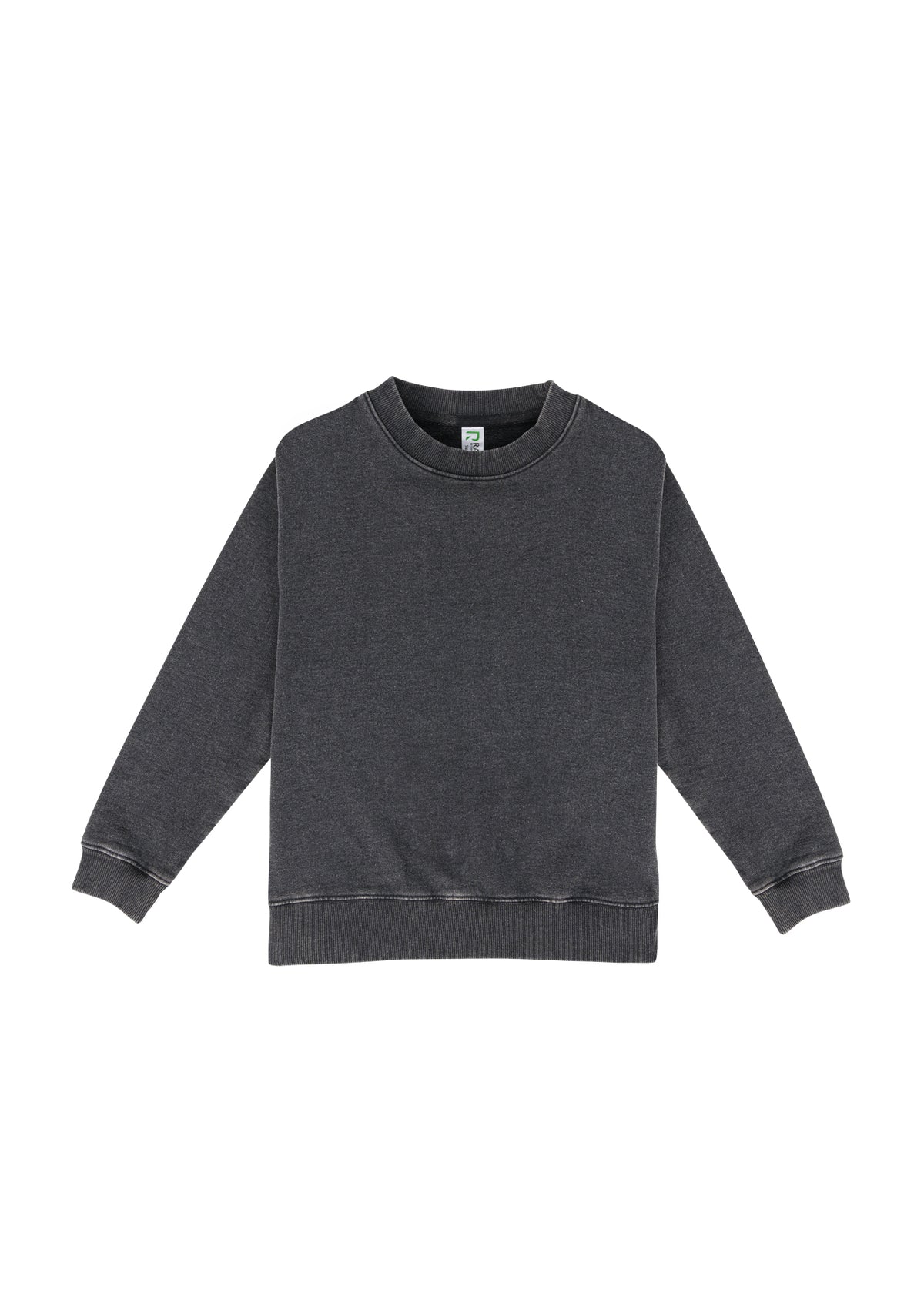 RAMO F800KS Kids’ Stone Wash Sweatshirts — Black front