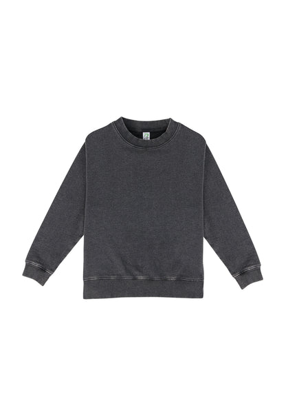RAMO F800KS Kids’ Stone Wash Sweatshirts — Black front