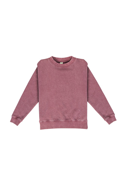 RAMO F800KS Kids’ Stone Wash Sweatshirts — Mauve front