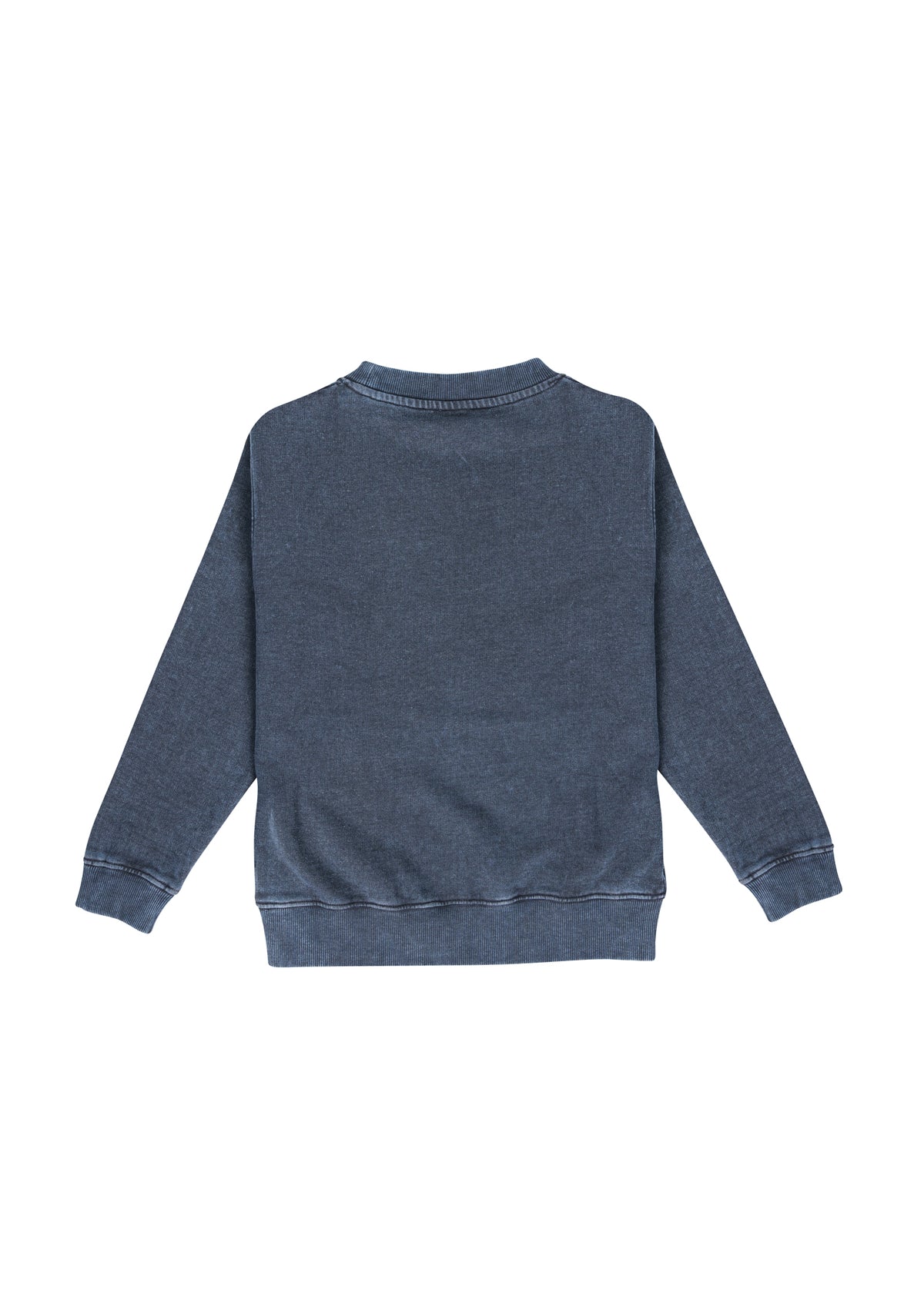 RAMO F800KS Kids’ Stone Wash Sweatshirts — Navy Blue back