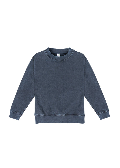 RAMO Kids’ Stone Wash Sweatshirts — Navy Blue