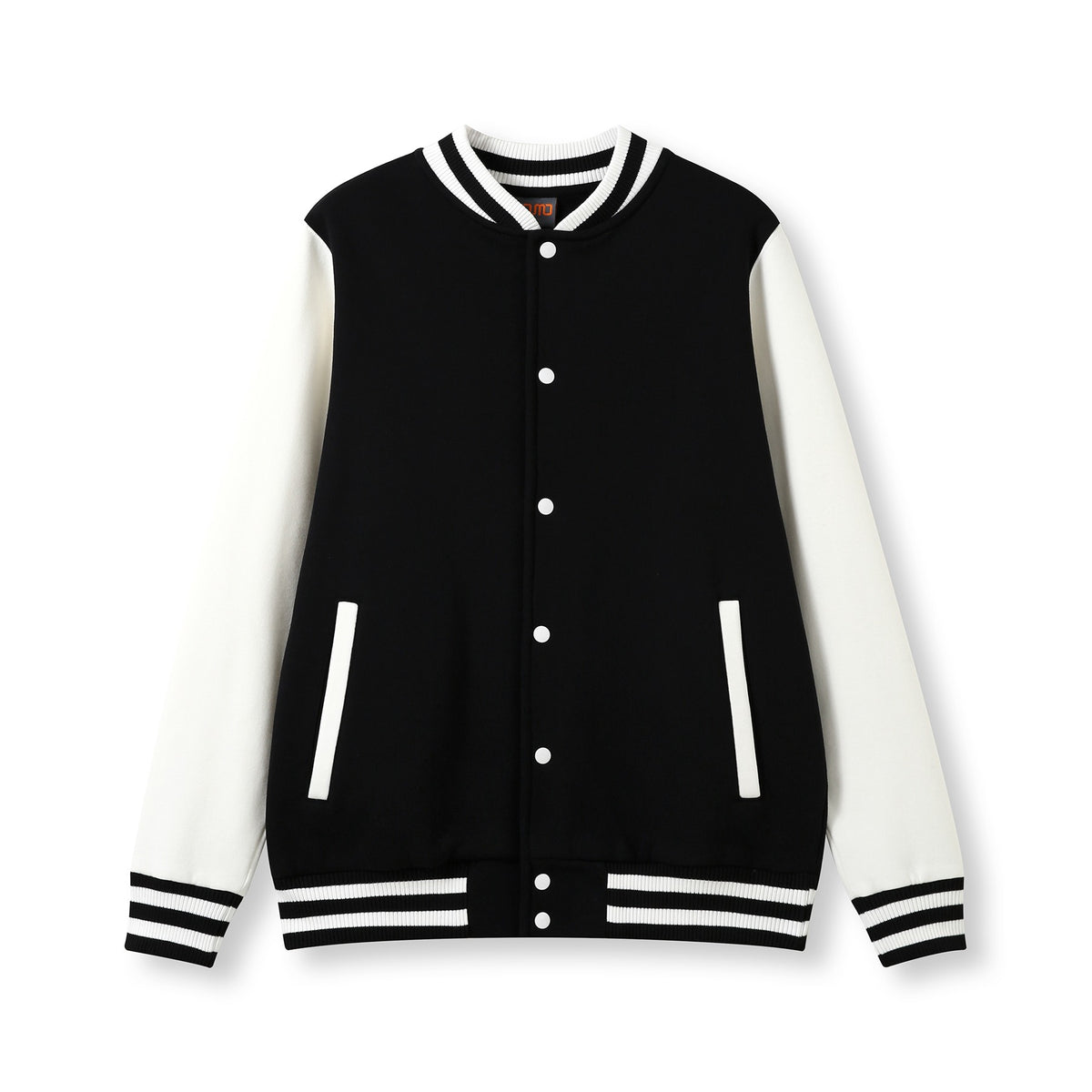 RAMO F906HO Mens Varsity Jacket — Black/White front