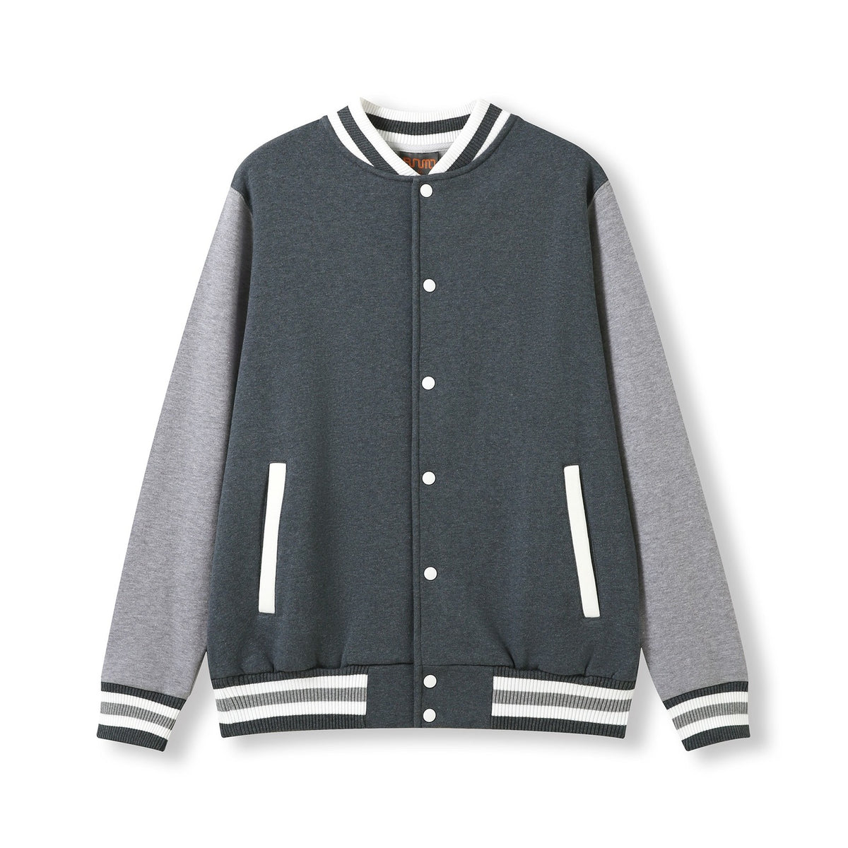 RAMO F906HO Mens Varsity Jacket — Dark Marl/Grey Marl front