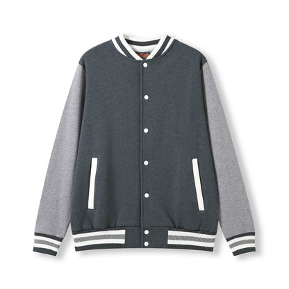 RAMO F906HO Mens Varsity Jacket — Dark Marl/Grey Marl front