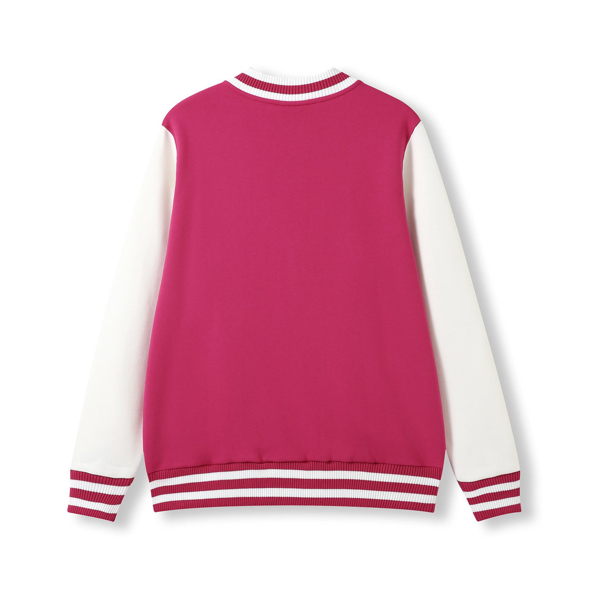 RAMO F906HO Mens Varsity Jacket — Hot Pink/White back