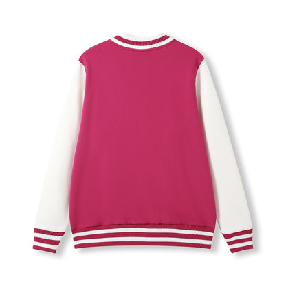 RAMO F906HO Mens Varsity Jacket — Hot Pink/White back