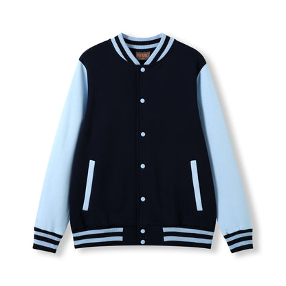 RAMO F906HO Mens Varsity Jacket — Navy/Sky front