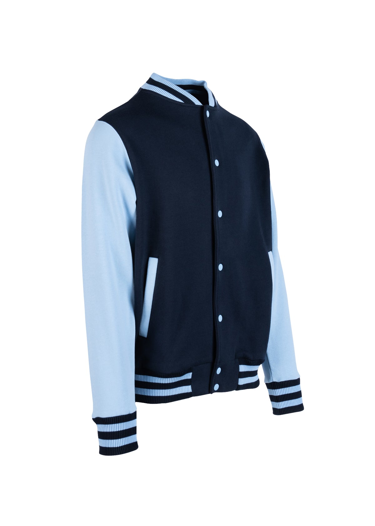 RAMO F906HO Mens Varsity Jacket — Navy/Sky side