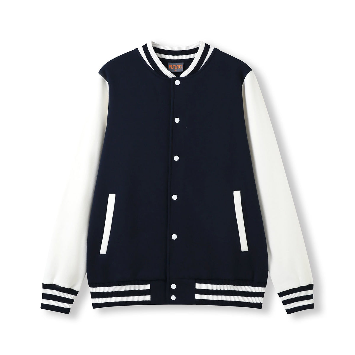 RAMO F906HO Mens Varsity Jacket — Navy/White front