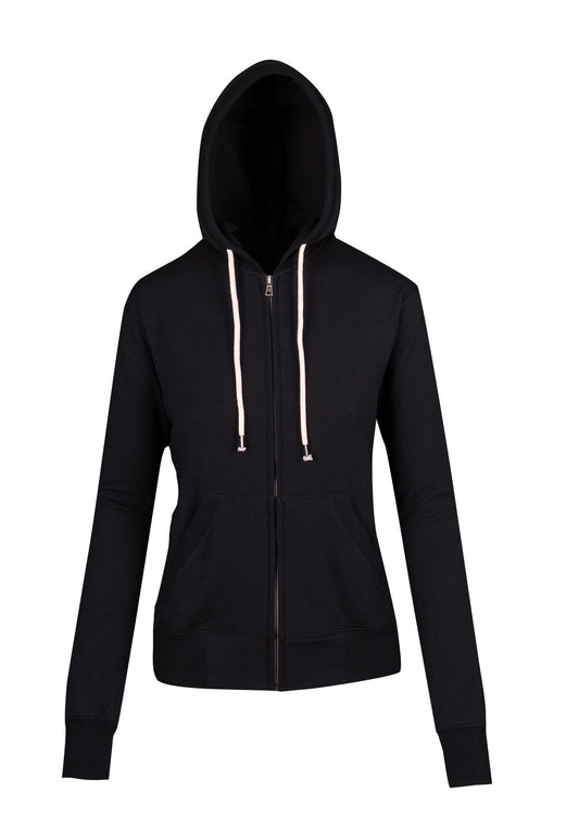 RAMO FZ75UN Womens/Junior Greatness Heather Zip Hoodie — Black front