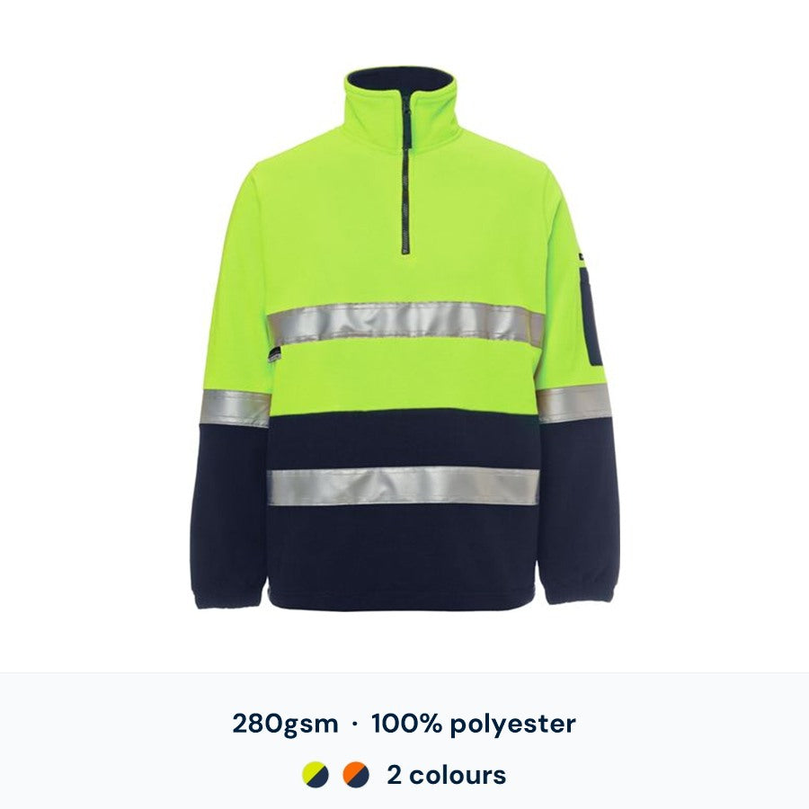 JB's Wear Hi Vis Day/Night 1/2 Zip Polar Fleece — Custom Logo