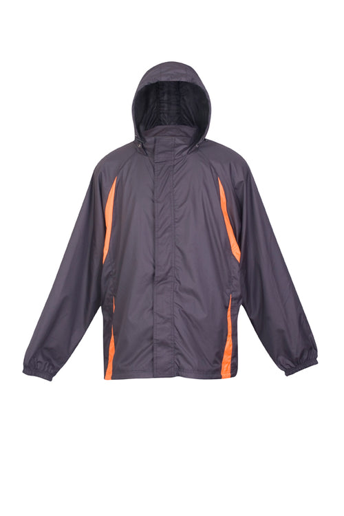 RAMO Men’s Shower Proof Sportech Nylon Jacket — Charcoal/Orange
