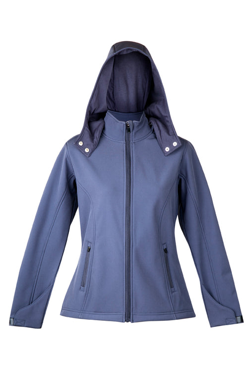 RAMO Women’s Soft Shell Hooded Jacket - Tempest Range — Charcoal