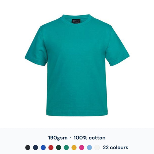 JB's Wear Kids Tee in 22 colours - 190gsm 100% cotton