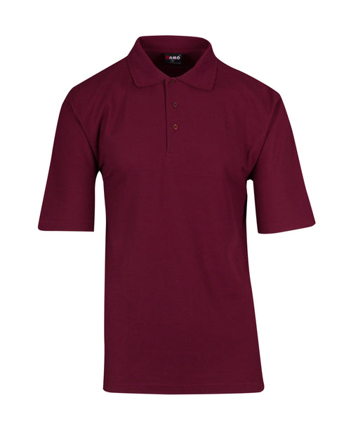 RAMO Men’s Regular Pique knit Polo — Maroon
