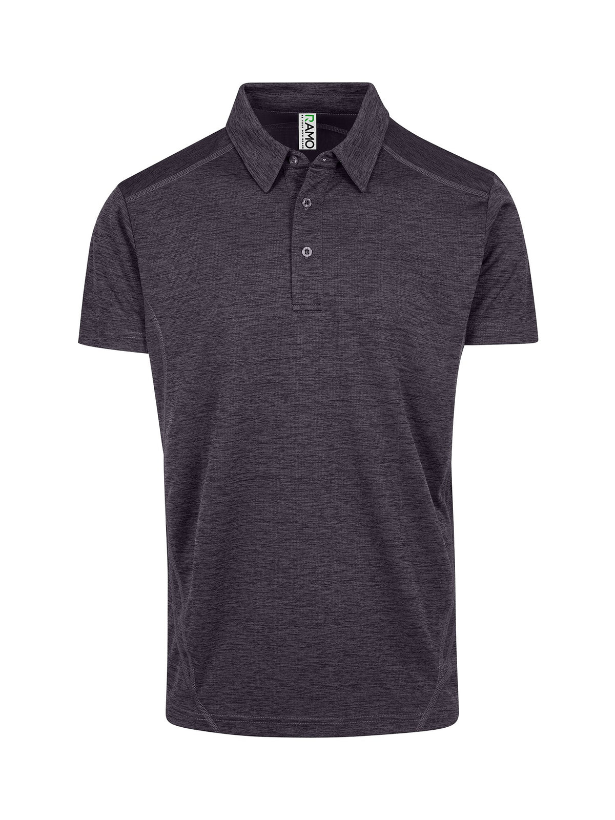 RAMO P446HBM Mens' / Unisex Challenger polyester Polo — Dark Marl front