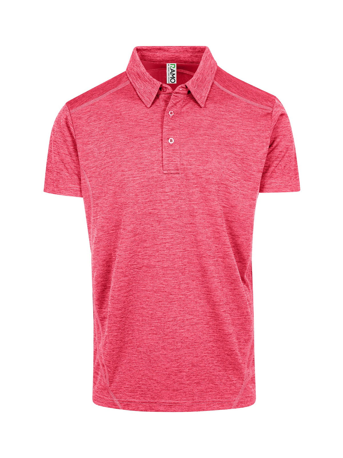 RAMO P446HBM Mens' / Unisex Challenger polyester Polo — Red Marl front