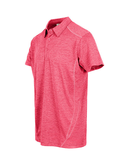 RAMO P446HBM Mens' / Unisex Challenger polyester Polo — Red Marl side