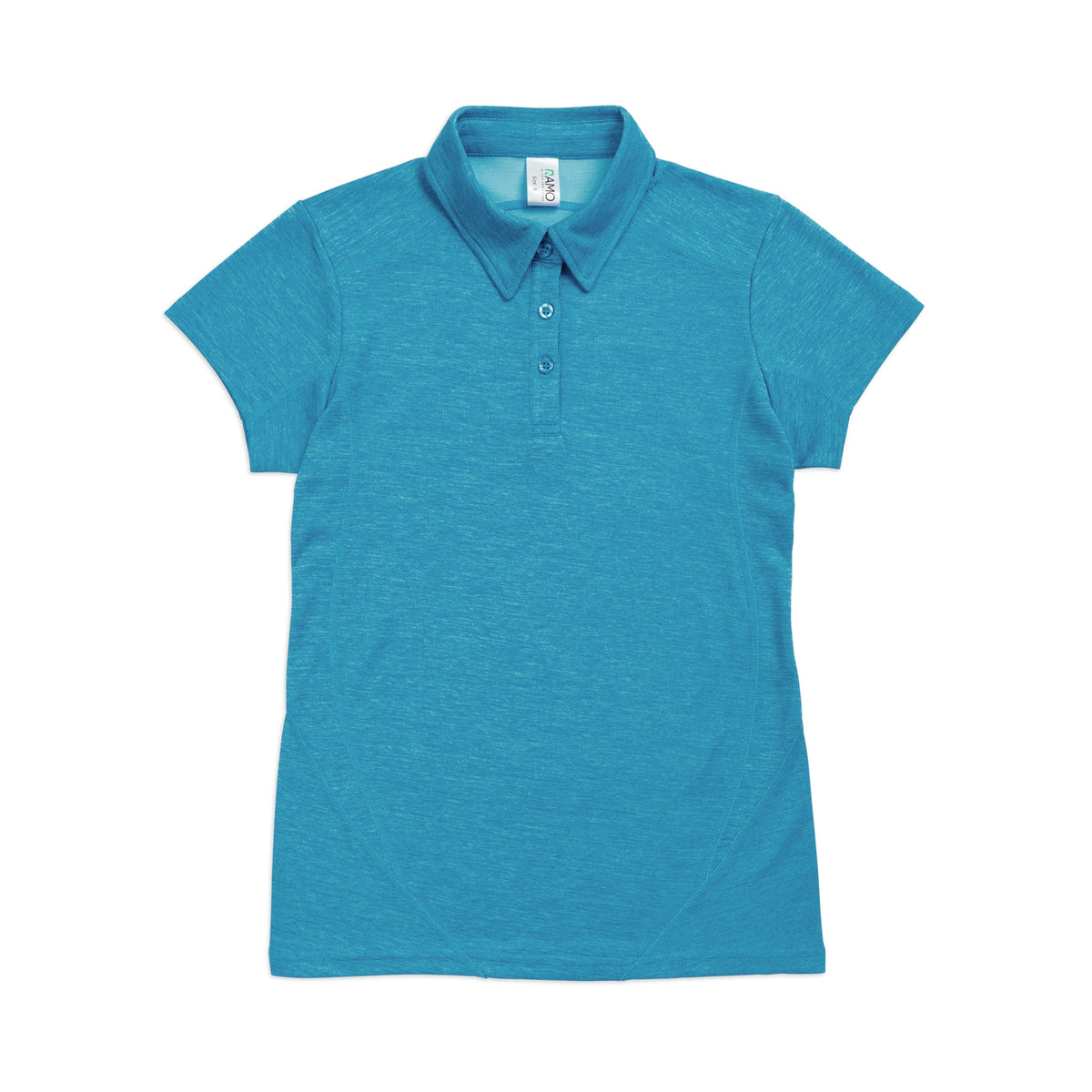RAMO P446LDM Women’s Challenger 100% polyester Polo — Azure Marl front
