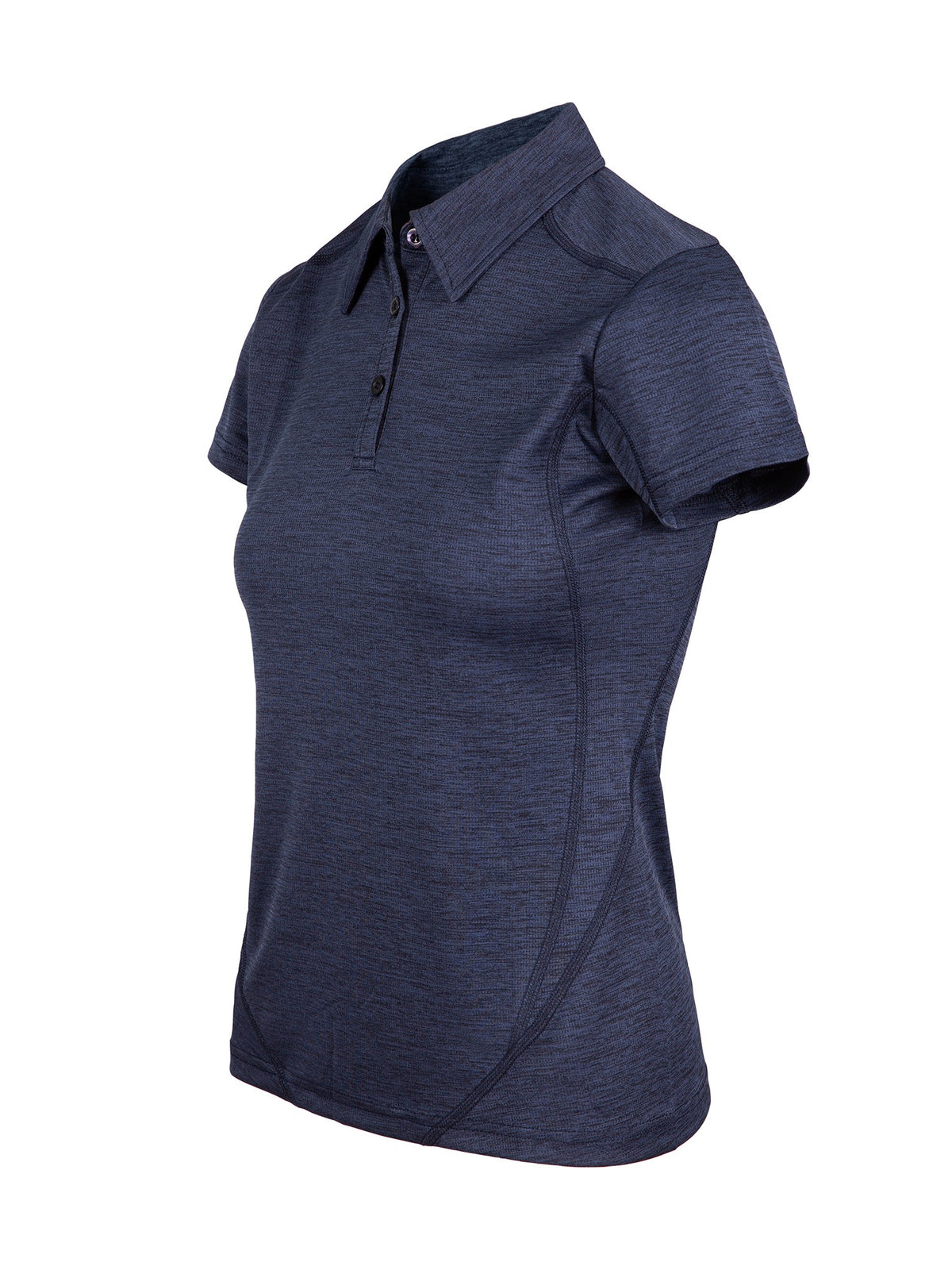 RAMO P446LDM Women’s Challenger 100% polyester Polo — Navy Marl side