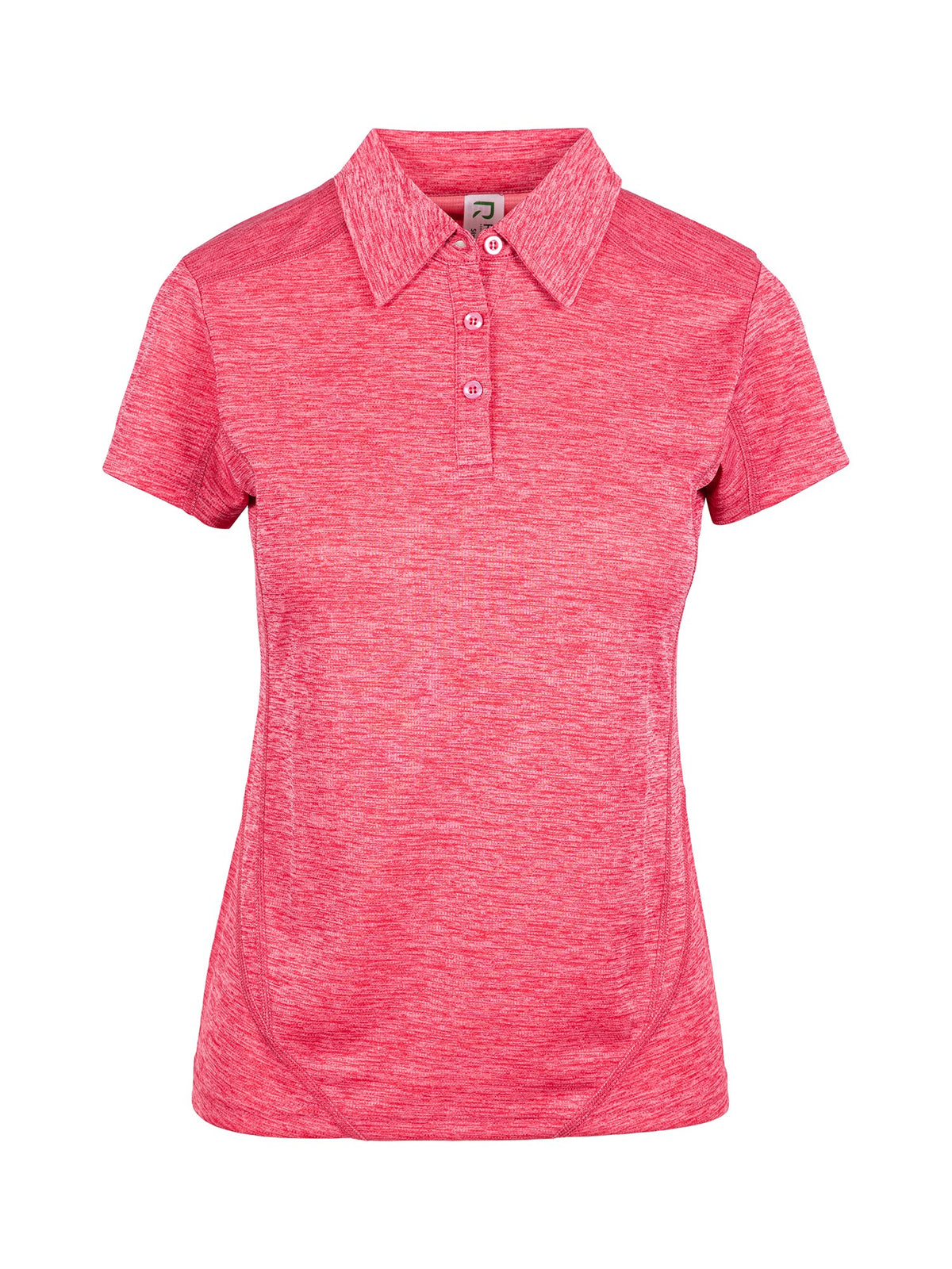 RAMO P446LDM Women’s Challenger 100% polyester Polo — Red Marl front
