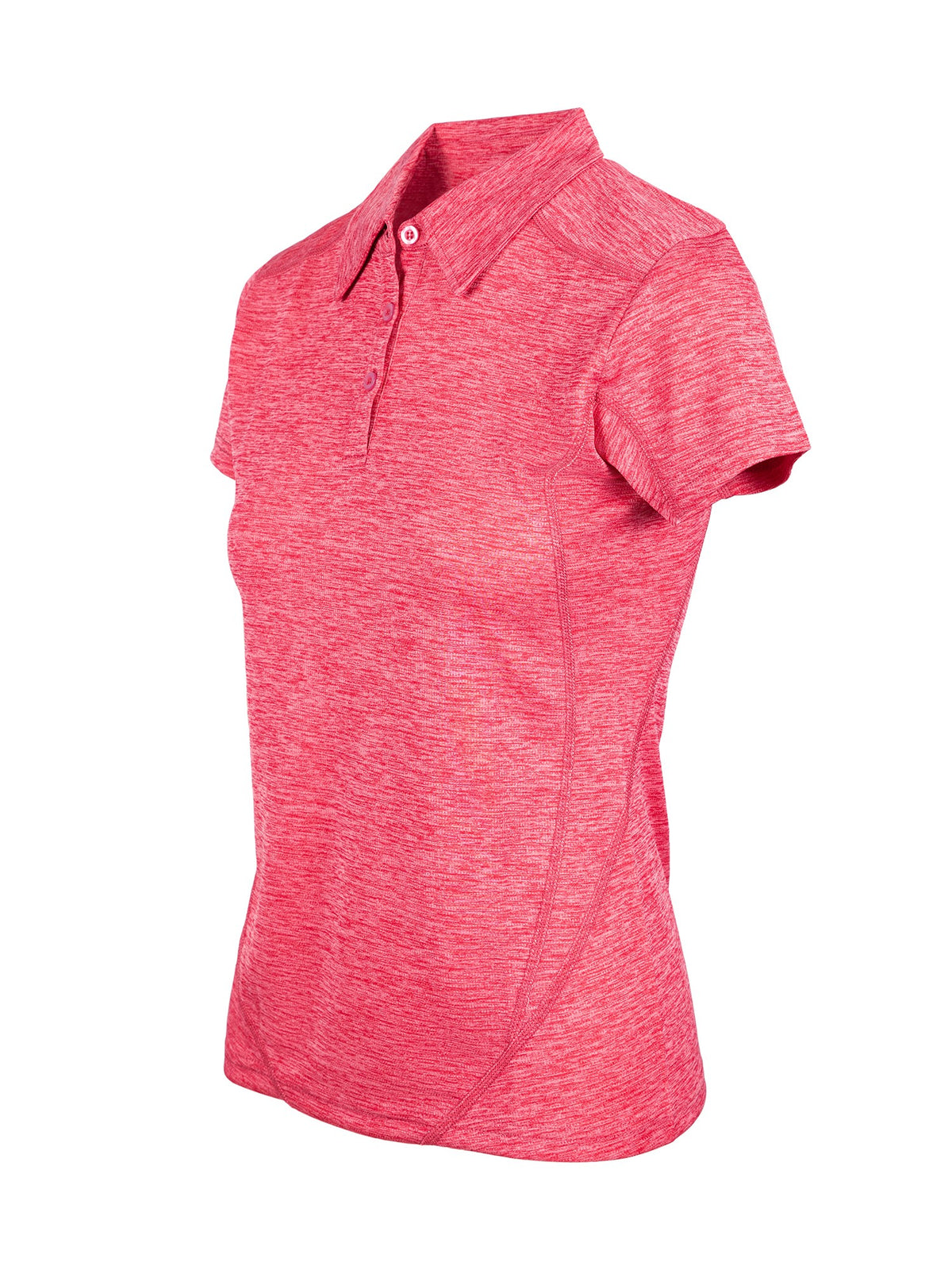 RAMO P446LDM Women’s Challenger 100% polyester Polo — Red Marl side