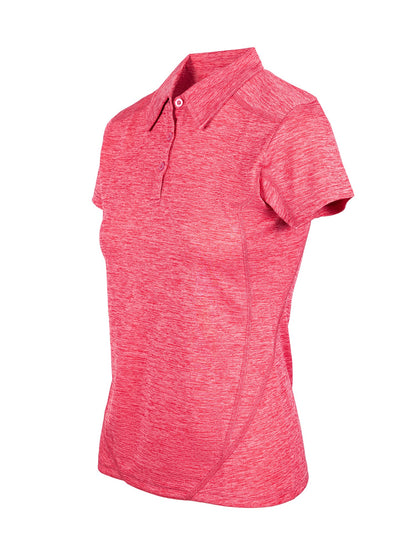 RAMO P446LDM Women’s Challenger 100% polyester Polo — Red Marl side