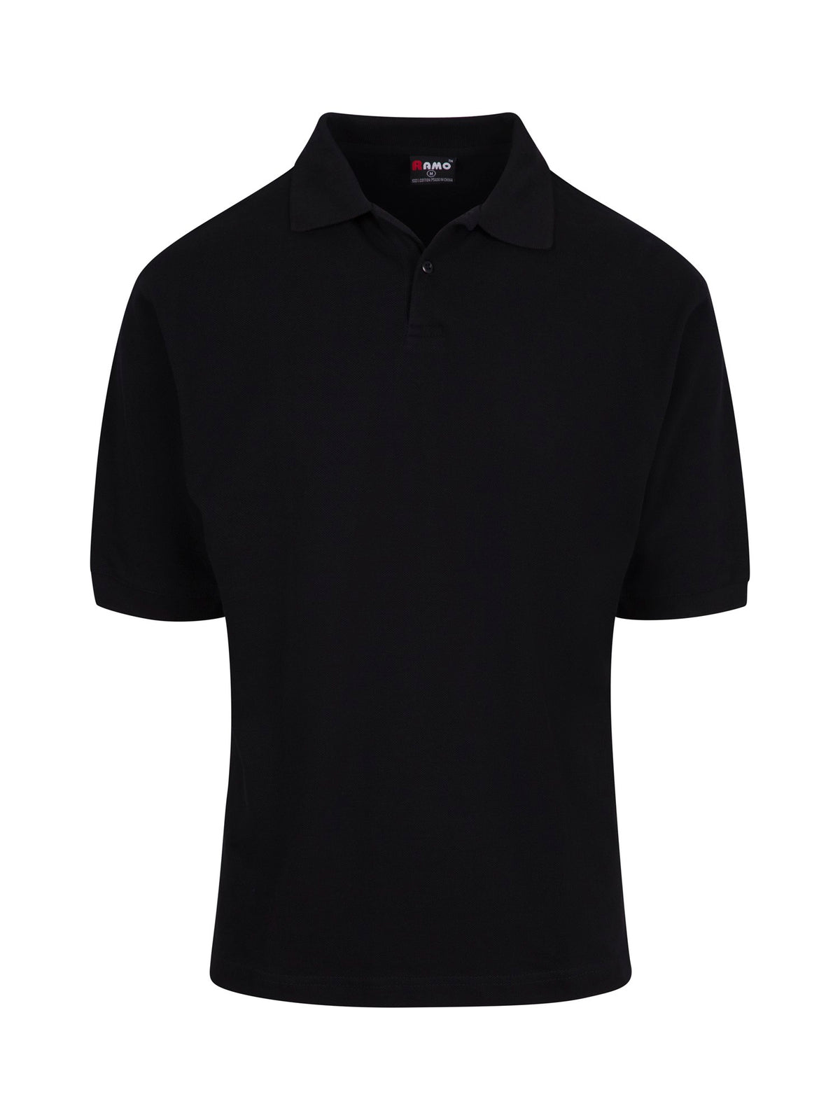 RAMO P737HS Men's Cotton Pigment Dyed Polo — Black front