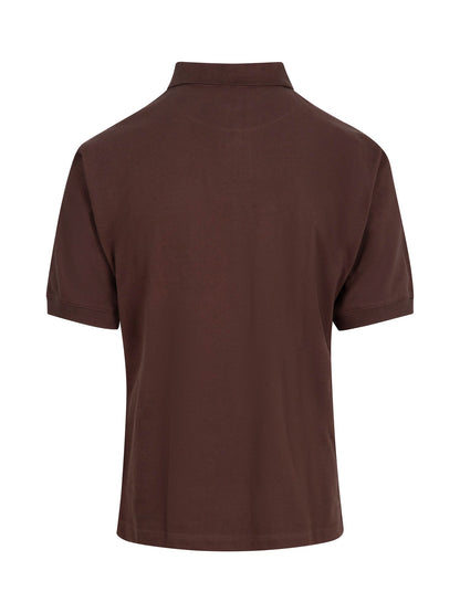 RAMO P737HS Men's Cotton Pigment Dyed Polo — Brown back
