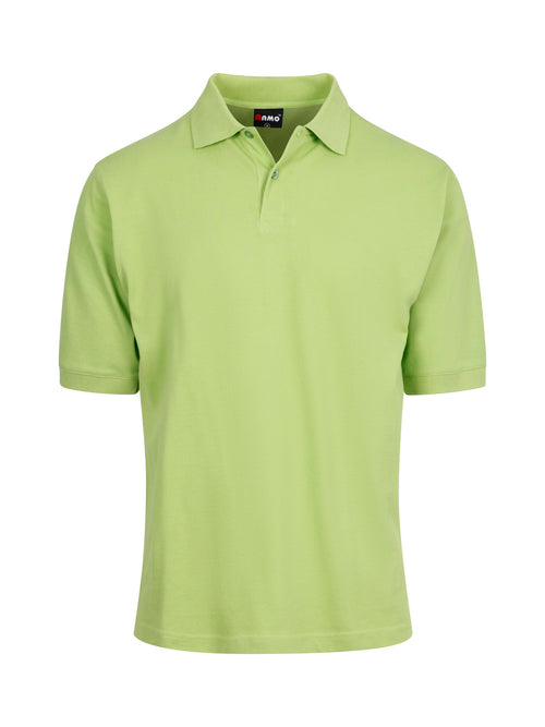RAMO Men's Cotton Pigment Dyed Polo — Lime
