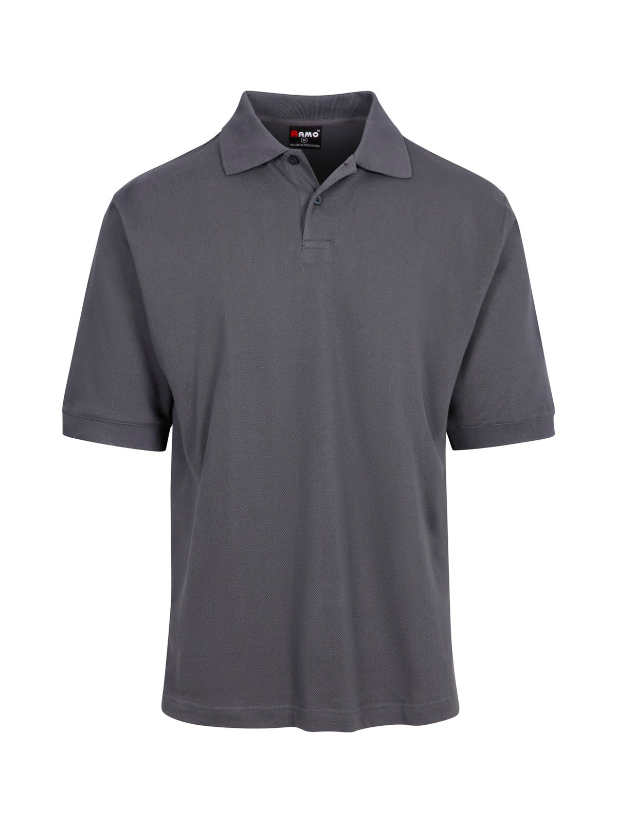 RAMO P737HS Men's Cotton Pigment Dyed Polo — Steel Blue front