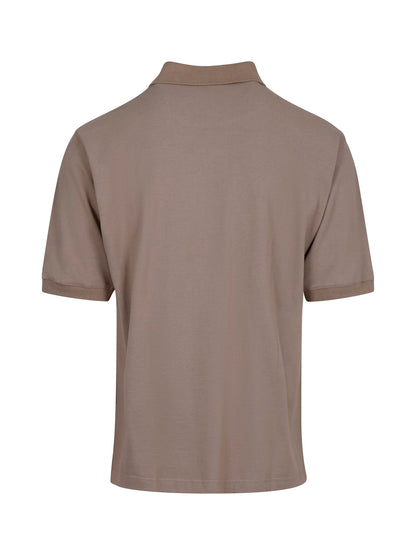 RAMO P737HS Men's Cotton Pigment Dyed Polo — Stone back