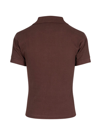 RAMO P737LD Women's Cotton Pigment Dyed Polo — Brown back