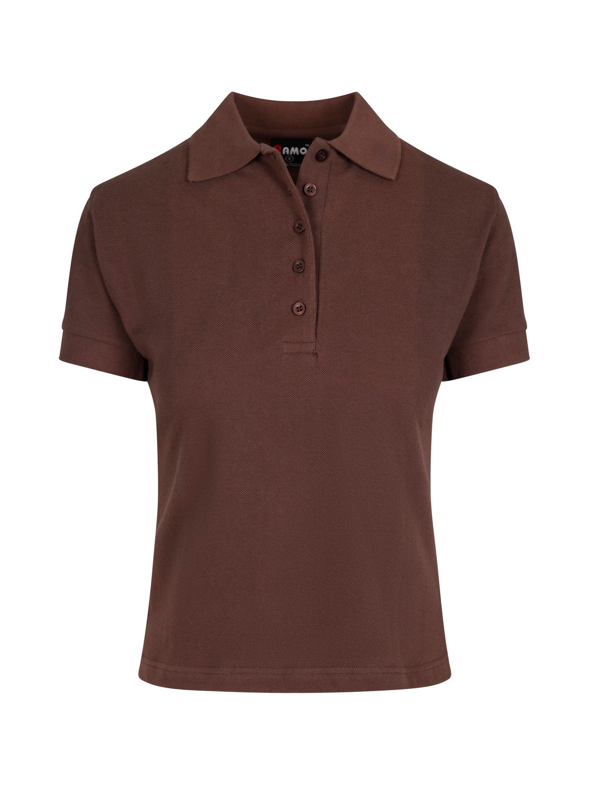 RAMO P737LD Women's Cotton Pigment Dyed Polo — Brown front