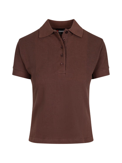 RAMO P737LD Women's Cotton Pigment Dyed Polo — Brown front