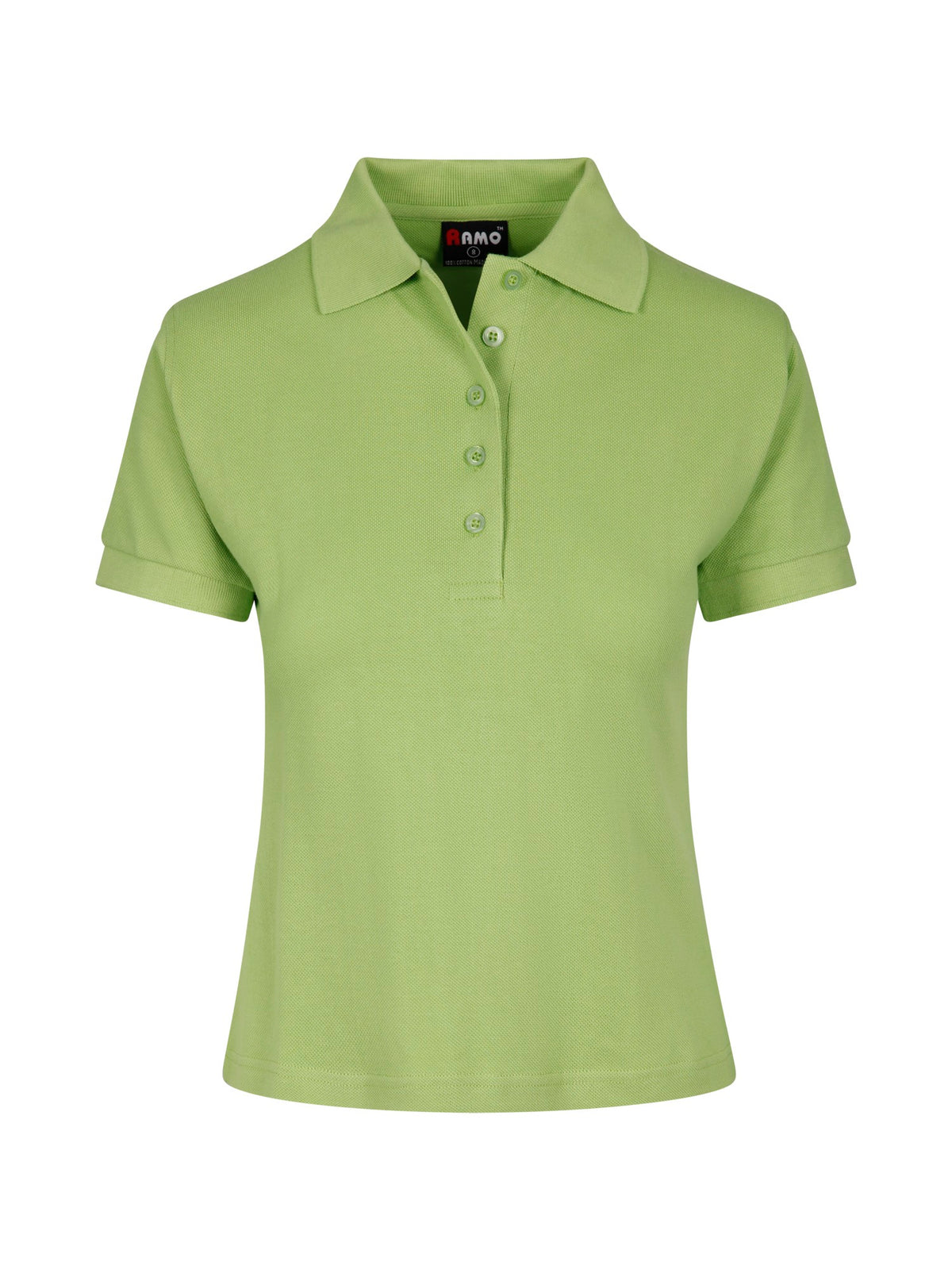 RAMO P737LD Women's Cotton Pigment Dyed Polo — Lime front