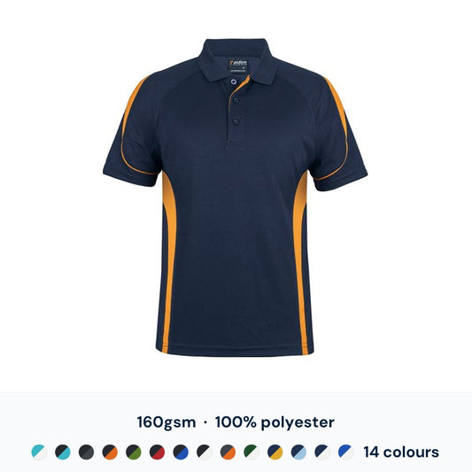 JB's 7BEL Podium Bell Polo - 160gsm 100% polyester, 14 two-tone colourways