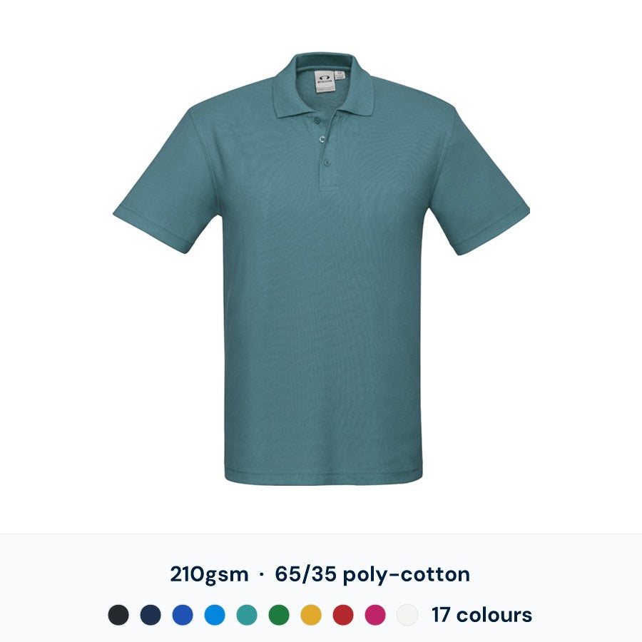 Biz Collection Crew Mens Polo — Custom Logo