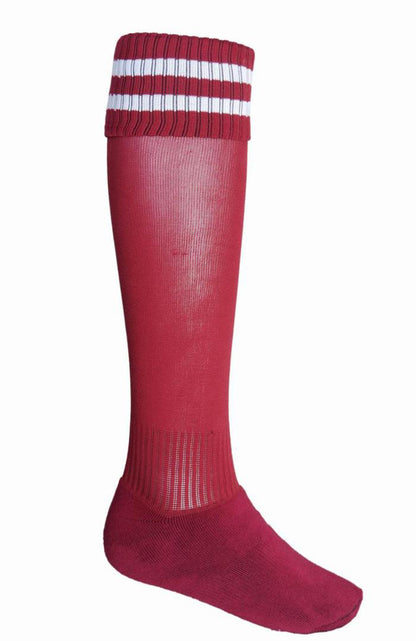Burgundy / White – Bocini Sports Socks SC1105