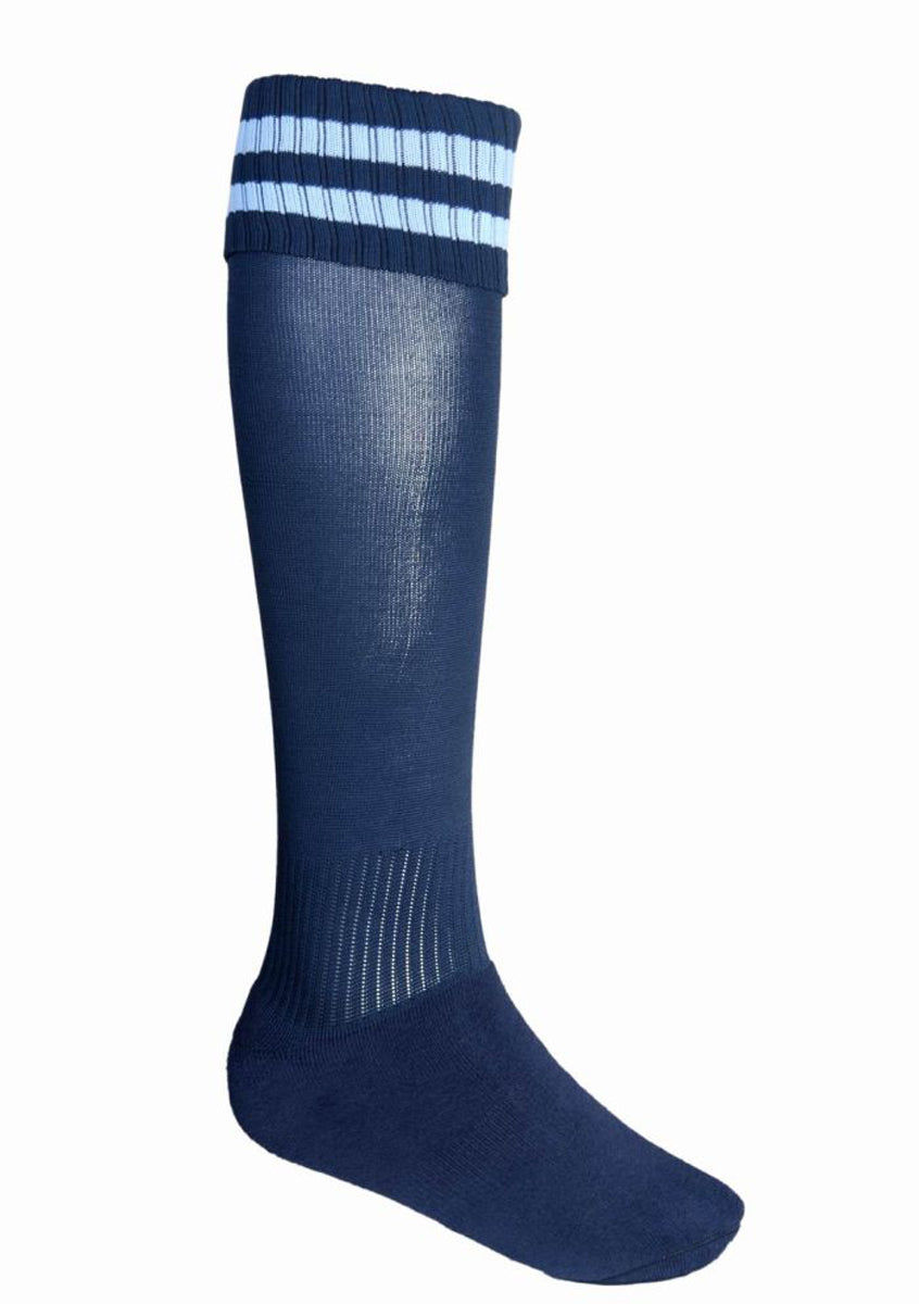 Navy / Sky Blue – Bocini Sports Socks SC1105