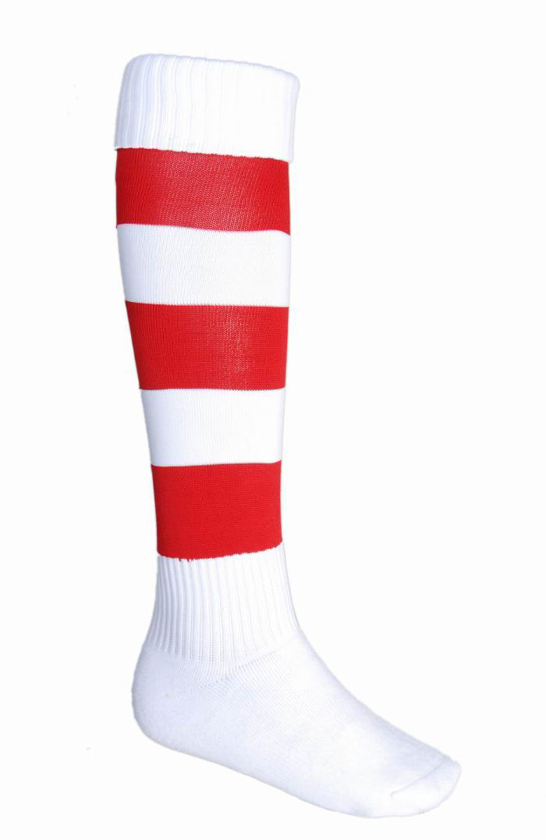 White / Red – Bocini Sports Socks SC1105