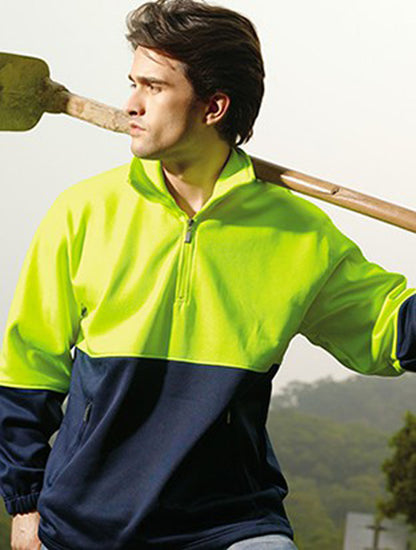 Bocini Unisex Hi-Vis Half Zip Fleece SJ0411 – official supplier view 8