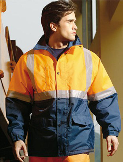 Bocini Unisex Hi-Vis Polar Fleece Lined Jacket With Reflective Tape SJ0430 – official style overview