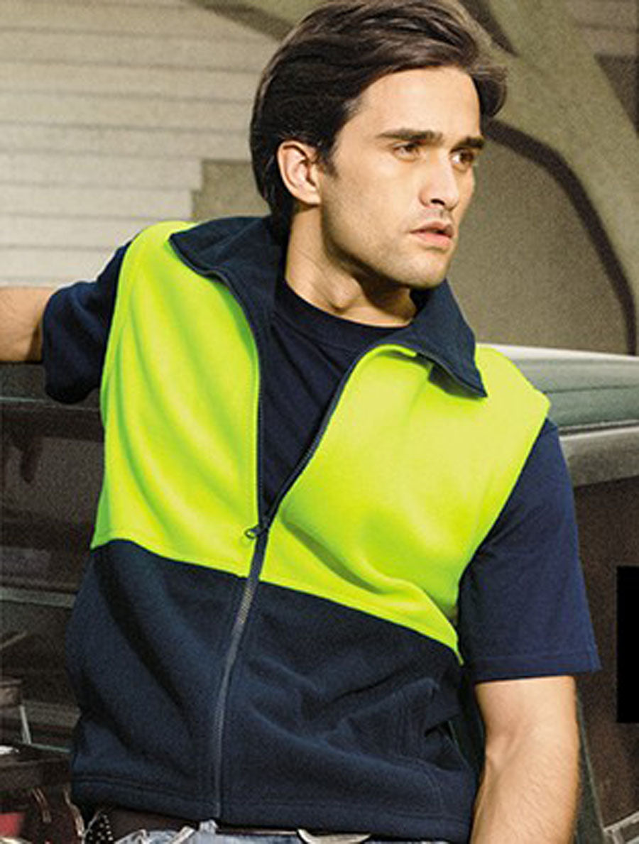 Bocini Unisex Hi-Vis Polar Fleece Vest SJ0541 – official style overview