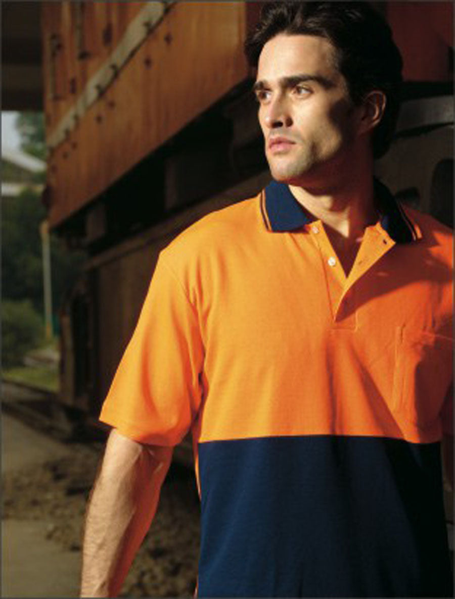 Bocini Unisex Hi-Vis Polyface / Cotton Back Polo - S/S SP0538 – official style overview
