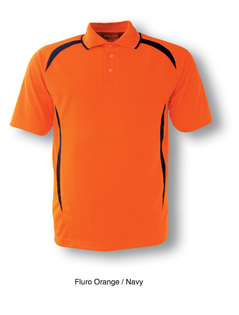 Orange / Navy – Bocini Unisex Adults Hi-Vis Safety Style Polo SP0752